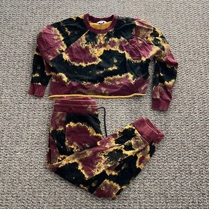 Joy lab size medium cropped pullover and size large joggers